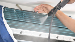 Cleaning of HVAC equipment