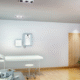 Power Bright Cleaning branding over clean medical facility.