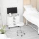 Neat and disinfected patient room in a healthcare facility.
