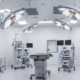 Surgical suite with bright lighting and advanced equipment