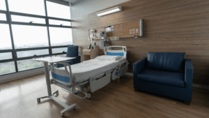 Modern hospital recovery room maintained by the best terminal cleaning services in Chicago