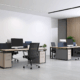Modern office cleaned by Chicago’s Best Office Cleaning Company with organized desks and bright interior