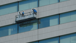 Chicago's Best Window Cleaning Company servicing high-rise office windows
