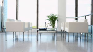 Spaces like elevator lobbies are often overlooked, but they play a key role in the visitor experience. Clean floors, streak-free glass, and maintained surfaces help keep the standard consistent.