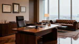 Executive office interior maintained by Professional Janitorial Services in Chicago