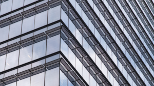 Glass office building exterior maintained by Professional Window Cleaning in Chicago