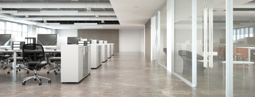 Professional Janitorial Services in Chicago maintaining clean office floors and shared spaces