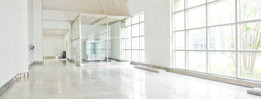 Best Janitorial Services Chicago maintaining polished commercial lobby floors