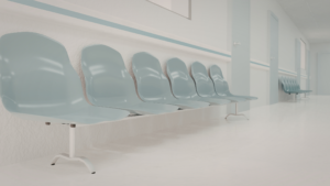 Clean medical waiting area seating after post construction cleaning