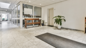Lobbies and shared spaces receive heavy daily use. Routine cleaning helps maintain appearance while bringing attention to flooring wear, dust buildup, and other changes that develop over time.