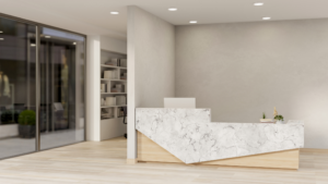 Reception areas set the standard for the rest of the facility.