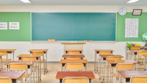 Clean classroom prepared for students and daily learning