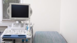 Professional cleaning crew working in a healthcare facility