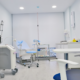 Clean medical treatment room prepared for patient care